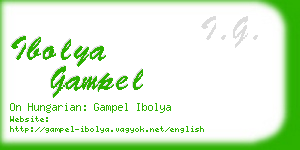 ibolya gampel business card